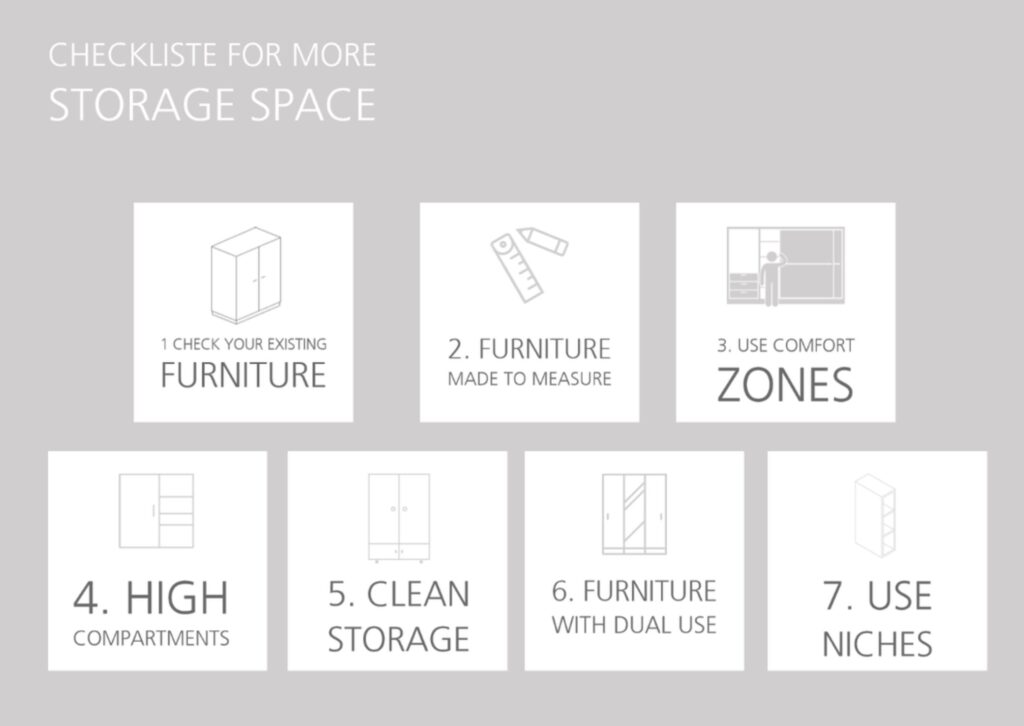 checklist for storage space